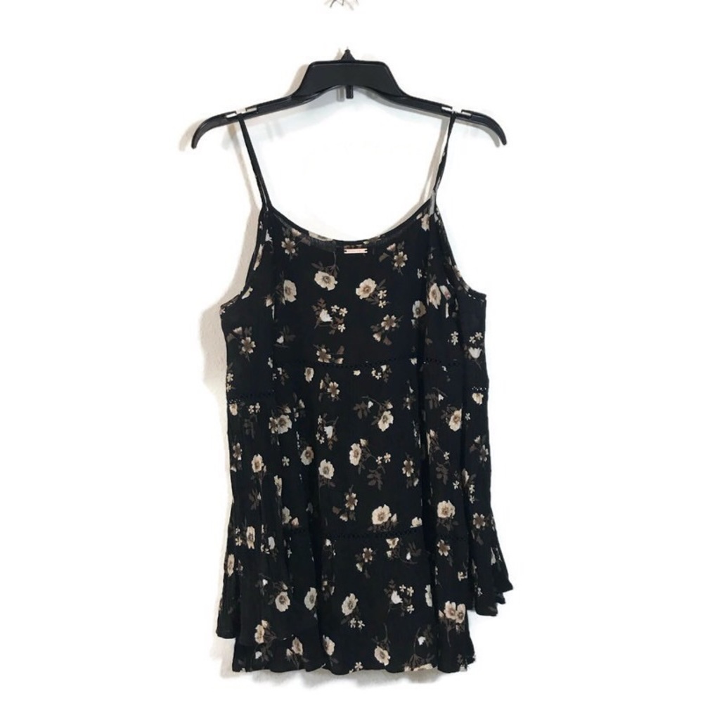 KENDALL + KYLIE black floral long sleeve shirt - Picture 1 of 5
